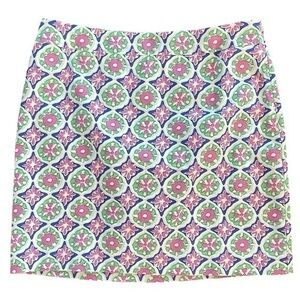 NWOT TALBOTS Multi Color Lined Pencil Skirt Zipper‎ Preppy  19" Long Size 14P